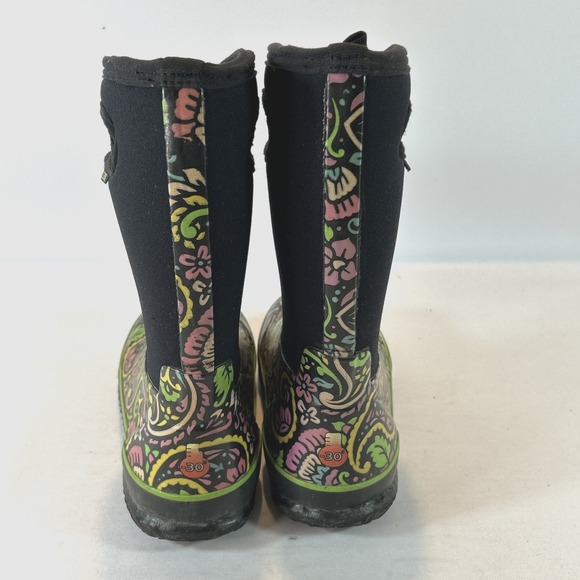 Bogs Classic Tuscany Waterproof Boots Sz Kids 3 Youth Girls Snow Rain Insulated - Picture 7 of 12